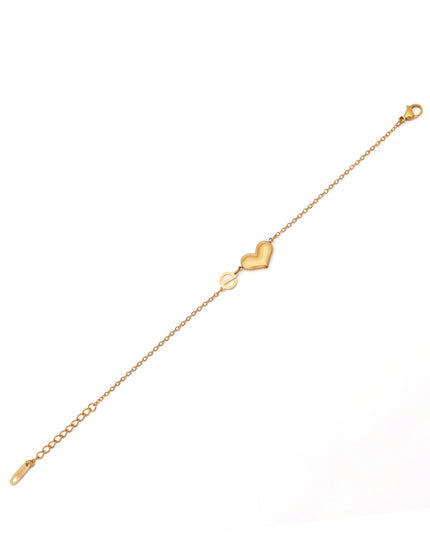 Amora Gold Heart Charm Bracelet