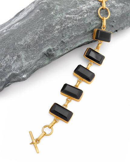 Onyx Link Statement Bracelet