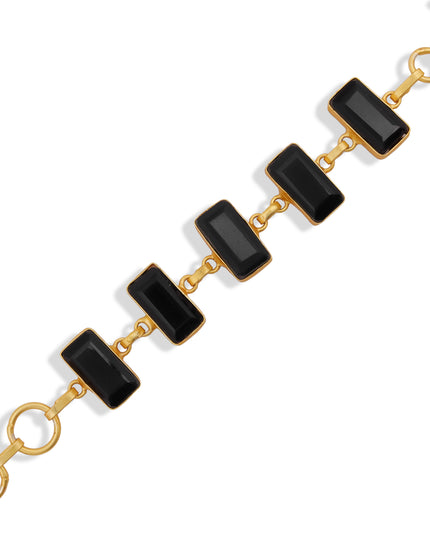 Onyx Link Statement Bracelet
