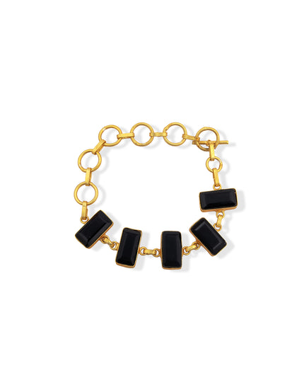 Onyx Link Statement Bracelet