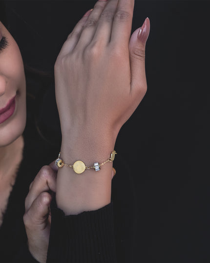 Regal Coin &amp; Crystal Bracelet