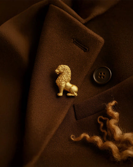 Brother's Royal Rakhi Combo – Lion Brooch & Tiger Cufflinks | Premium Gift Set