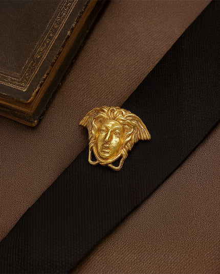 Brother's Luxe Rakhi Combo – Versace Brooch & Camel Cufflinks | Premium Gift Set