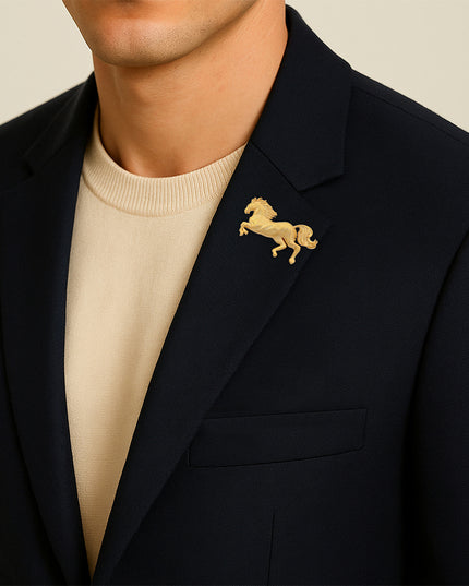 Golden Stallion Brooch