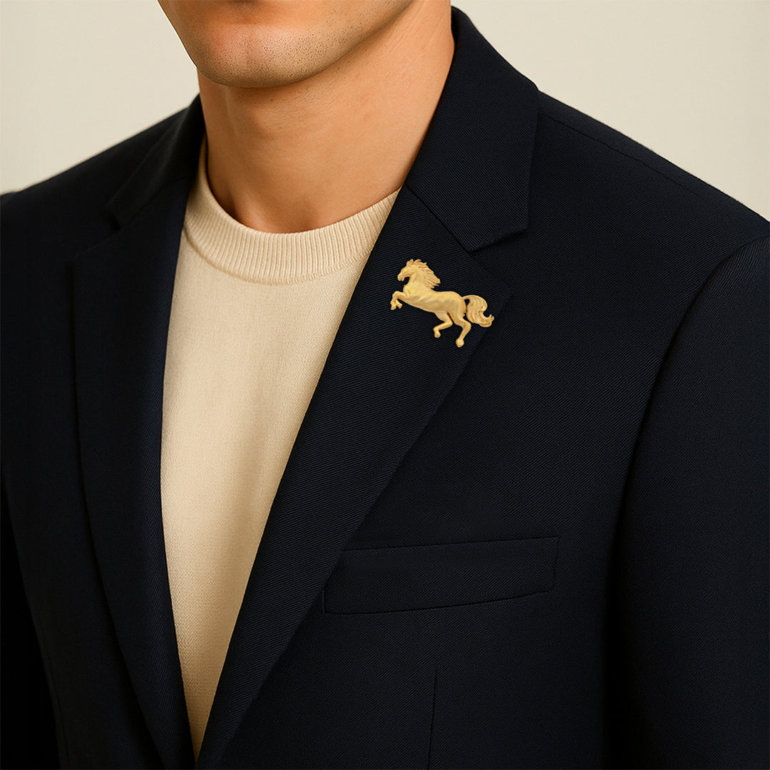 Golden Stallion Brooch