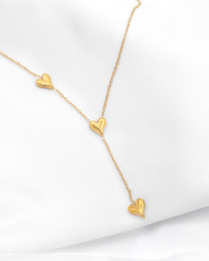 Triple Heart Drop Chain