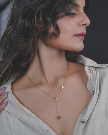Triple Heart Drop Chain