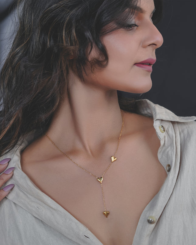 Triple Heart Drop Chain