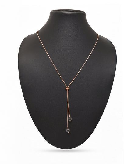 Noir Pearl Lariat chain