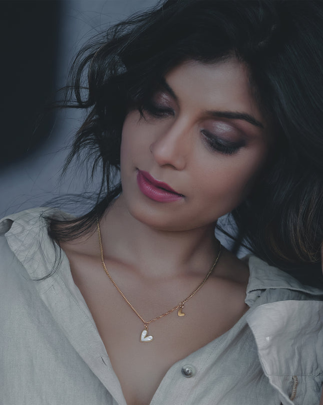 Double Heart Layered Chain