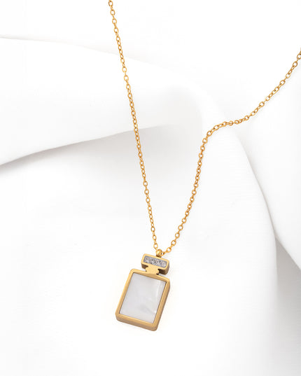 Mother of Pearl Pendant Fancy Chain