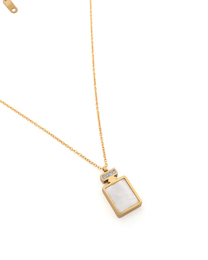 Mother of Pearl Pendant Fancy Chain
