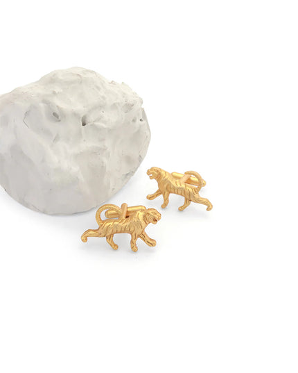 Brother's Royal Rakhi Combo – Lion Brooch & Tiger Cufflinks | Premium Gift Set