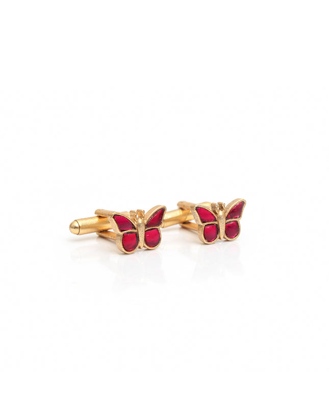 Crimson Monarch Cufflinks