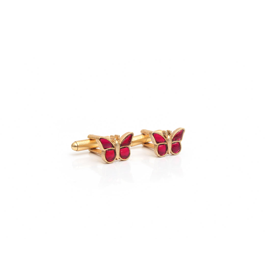 Crimson Monarch Cufflinks
