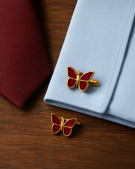 Crimson Monarch Cufflinks