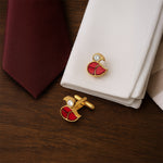 Load image into Gallery viewer, Art Nouveau Flame Cufflinks
