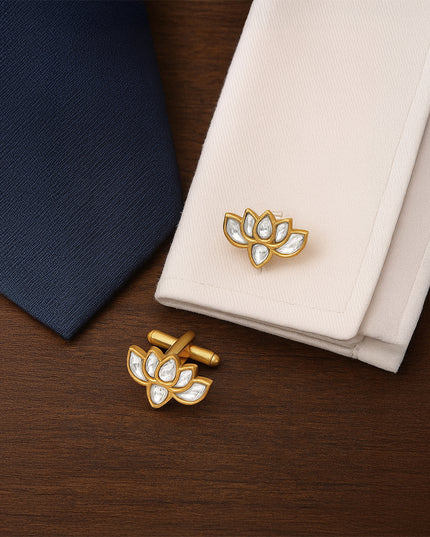 White Lotus Elegance Cufflinks