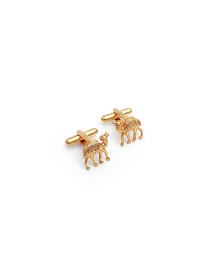 Brother's Luxe Rakhi Combo – Versace Brooch & Camel Cufflinks | Premium Gift Set