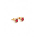 Load image into Gallery viewer, Royal Garnet Oval Cufflinks
