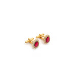Load image into Gallery viewer, Royal Garnet Oval Cufflinks
