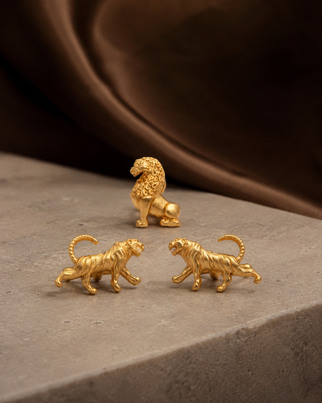 Brother's Royal Rakhi Combo – Lion Brooch & Tiger Cufflinks | Premium Gift Set