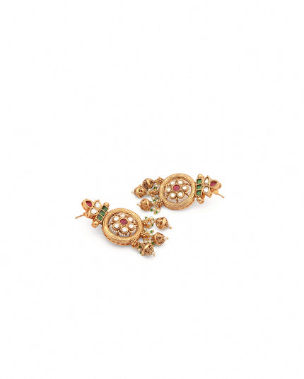 Royal Green Kundan Necklace Set