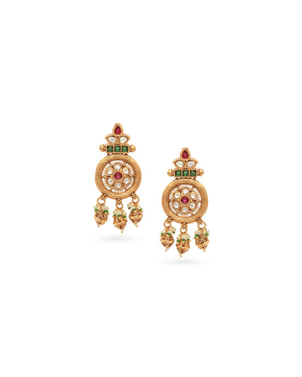 Royal Green Kundan Necklace Set