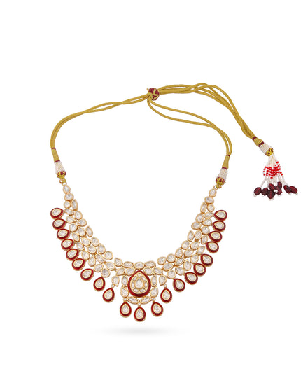 Kundan Pearl Drop Necklace Set