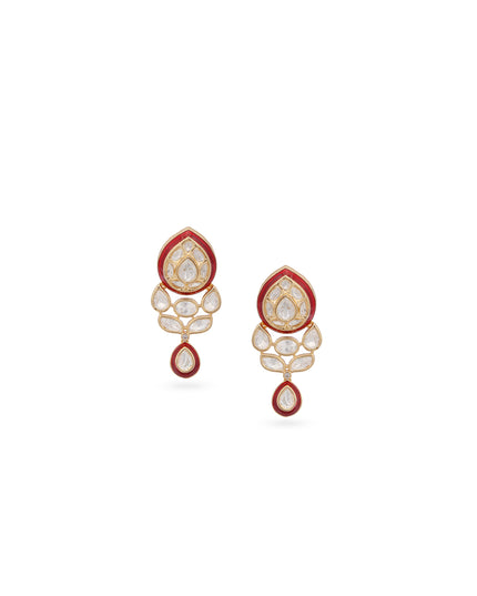 Kundan Pearl Drop Necklace Set