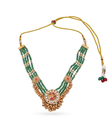 Emerald Riwaaz Kundan Necklace Set
