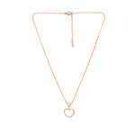 Load image into Gallery viewer, Amoura Set – Rose Gold Heart Necklace &amp; Earrings
