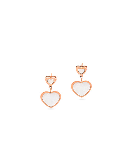Amoura Set – Rose Gold Heart Necklace & Earrings