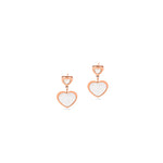 Load image into Gallery viewer, Amoura Set – Rose Gold Heart Necklace &amp; Earrings
