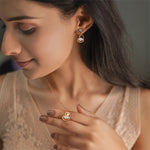 Load image into Gallery viewer, Serenita Set – Twin Heart Rose Gold Necklace &amp; Earrings
