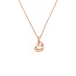 Load image into Gallery viewer, Serenita Set – Twin Heart Rose Gold Necklace &amp; Earrings
