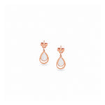 Load image into Gallery viewer, Elara Set – Teardrop Rose Gold Pendant &amp; Earrings
