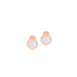 Load image into Gallery viewer, Blush Bloom Set – Floral Round Pendant Necklace &amp; Earrings
