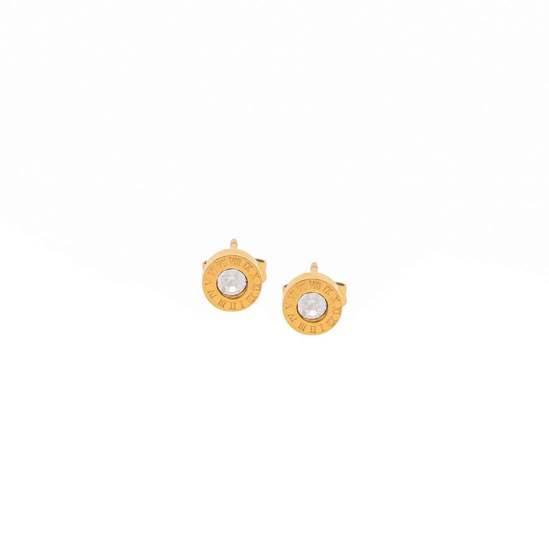 Celestia Set – Gold-Toned Station Necklace & Studs