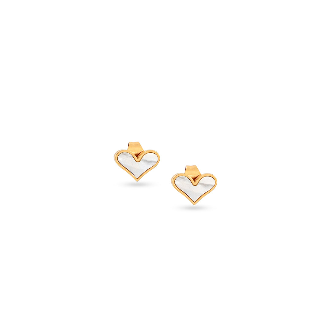 Heartsong Set – Enamel Heart Chain Necklace & Studs