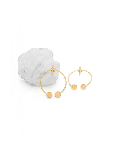 Crag Halo Stone Hoops