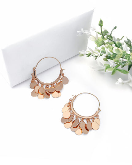 Rage Cascade Coin Hoop Earrings