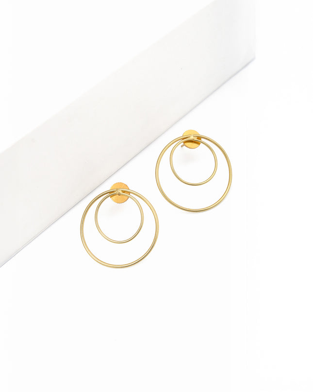 Dual Loop Stud Earrings