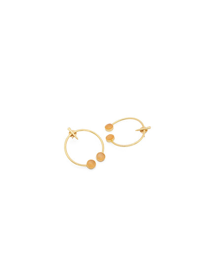 Crag Halo Stone Hoops
