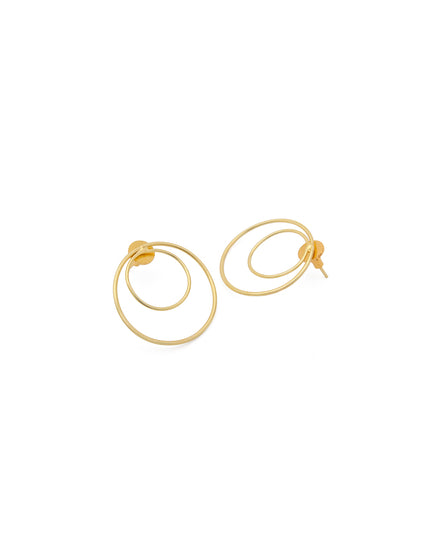 Dual Loop Stud Earrings