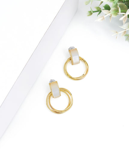 Ivory Enigma Loop Earrings