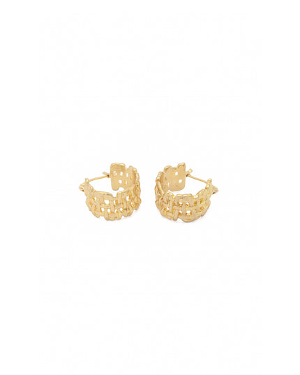 Golden Woven Luxe Hoops