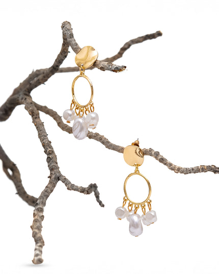 Pearl Halo Drop Earrings