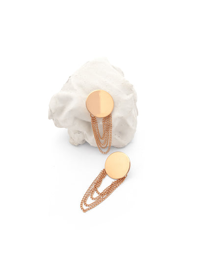 Abstract Gold Statement Earrings – Sculptural Design | Mallet Collection
