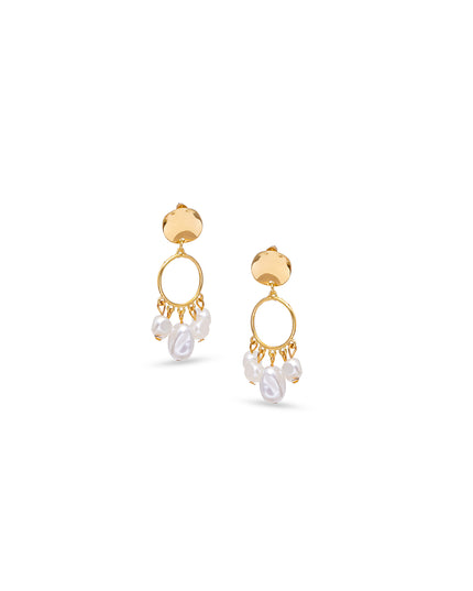 Pearl Halo Drop Earrings